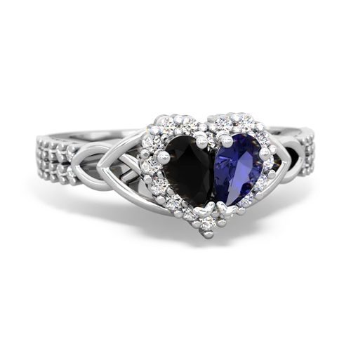 onyx-lab sapphire keepsake engagement ring