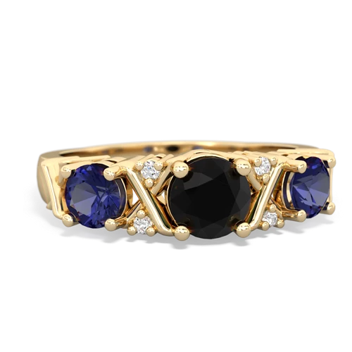 onyx-lab sapphire timeless ring