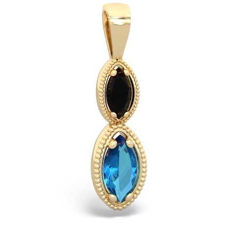 onyx-london topaz antique milgrain pendant