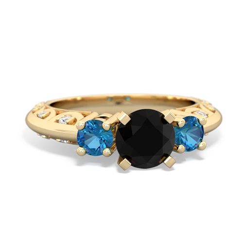 onyx-london topaz engagement ring