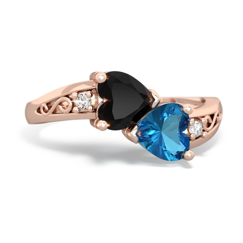 onyx-london topaz filligree ring