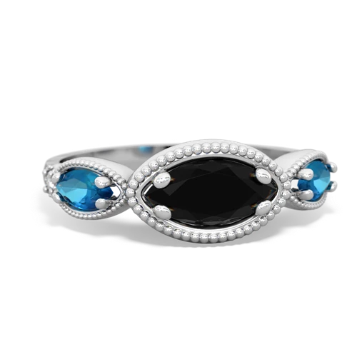 onyx-london topaz milgrain marquise ring