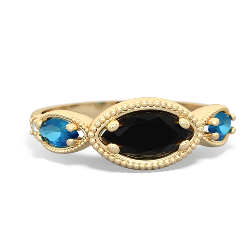 onyx-london topaz milgrain marquise ring