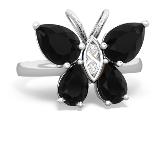 onyx-onyx butterfly ring