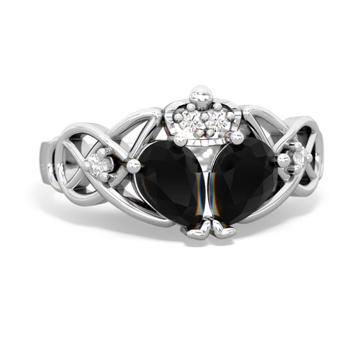 onyx-onyx claddagh ring