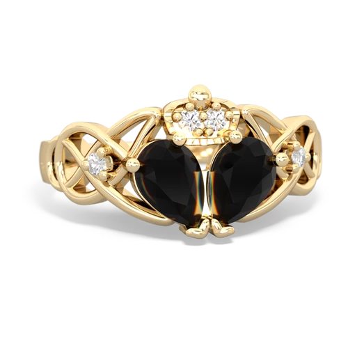 onyx-onyx claddagh ring