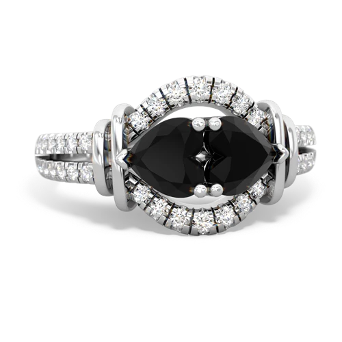 onyx-onyx pave keepsake ring