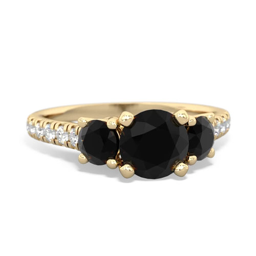 onyx-onyx trellis pave ring