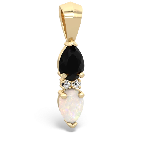 onyx-opal bowtie pendant