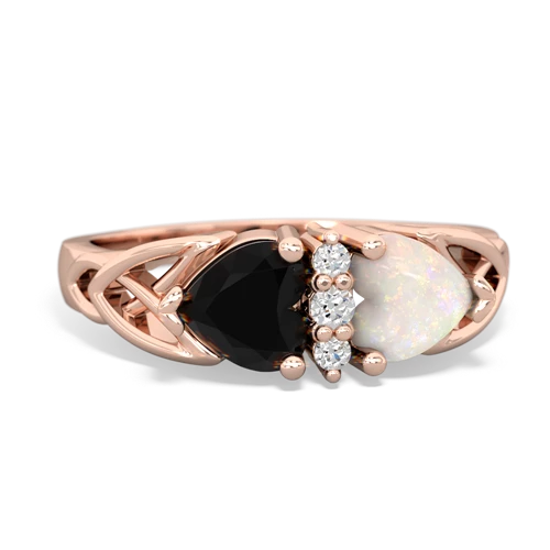 onyx-opal celtic ring