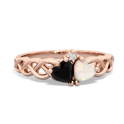 onyx-opal celtic braid ring