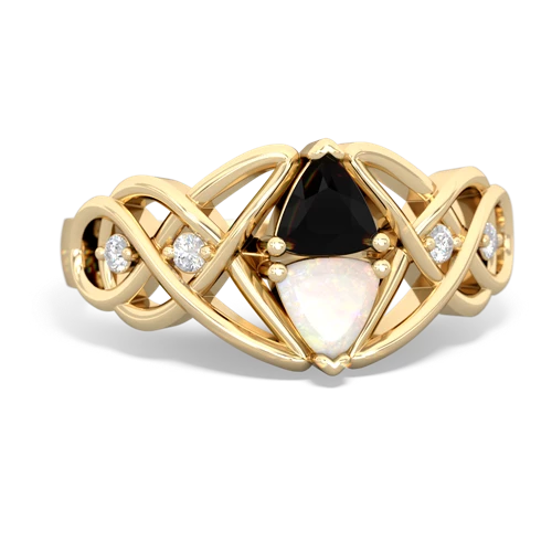 onyx-opal celtic knot ring