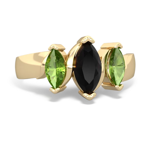 onyx-peridot keepsake ring