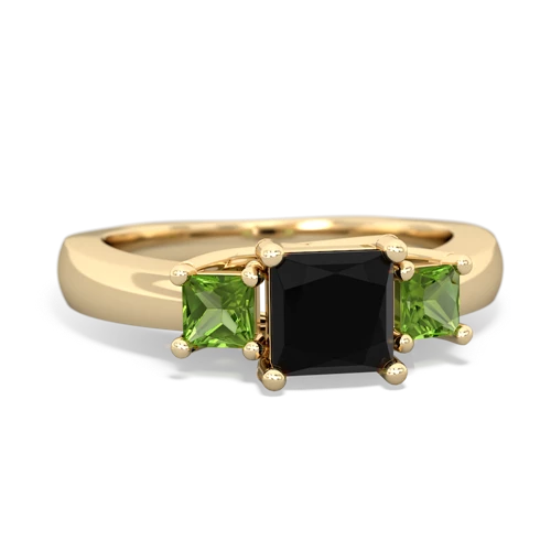 onyx-peridot timeless ring