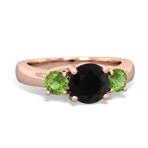 onyx-peridot timeless ring