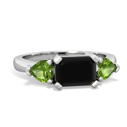 onyx-peridot timeless ring