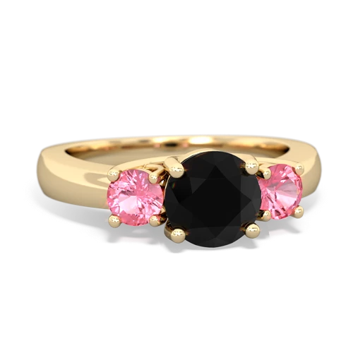 onyx-pink sapphire timeless ring