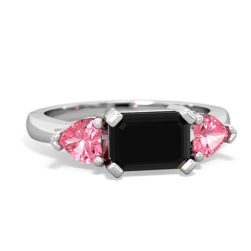 onyx-pink sapphire timeless ring