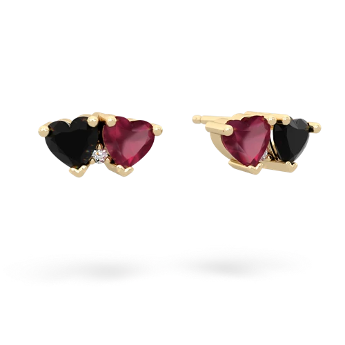 onyx-ruby  earrings