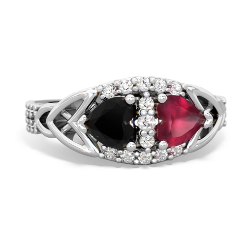 onyx-ruby keepsake engagement ring