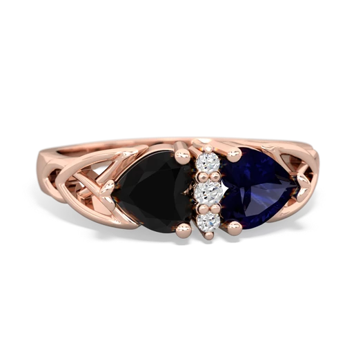 onyx-sapphire celtic ring