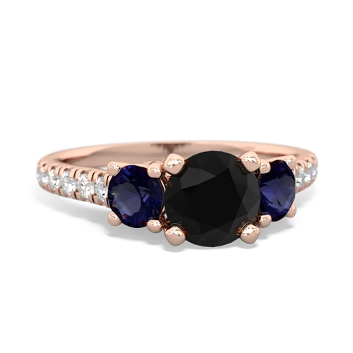 onyx-sapphire trellis pave ring