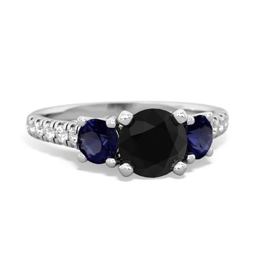 onyx-sapphire trellis pave ring