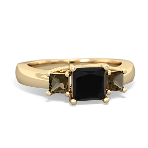 onyx-smoky quartz timeless ring