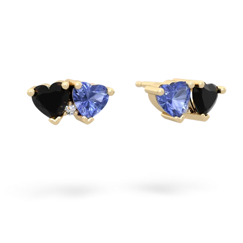 onyx-tanzanite  earrings