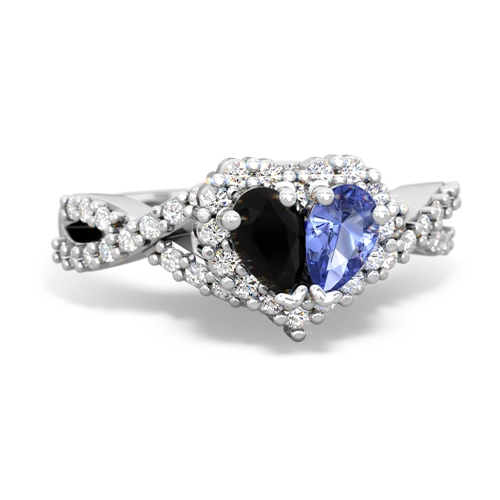 onyx-tanzanite engagement ring