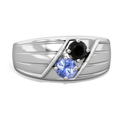 onyx-tanzanite mens ring