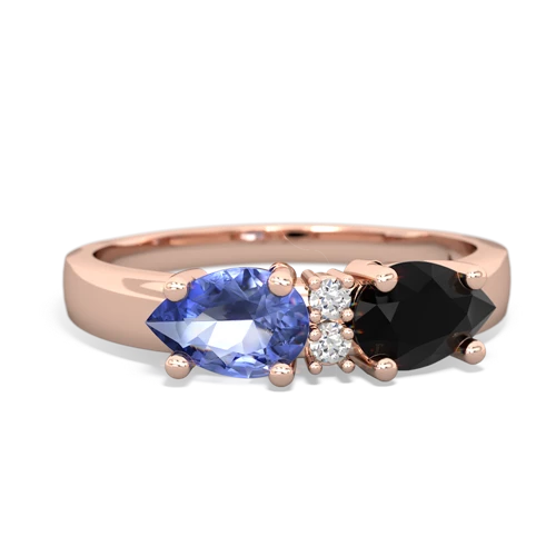 onyx-tanzanite timeless ring