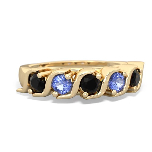 onyx-tanzanite timeless ring