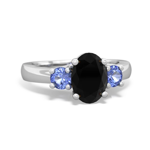 onyx-tanzanite timeless ring