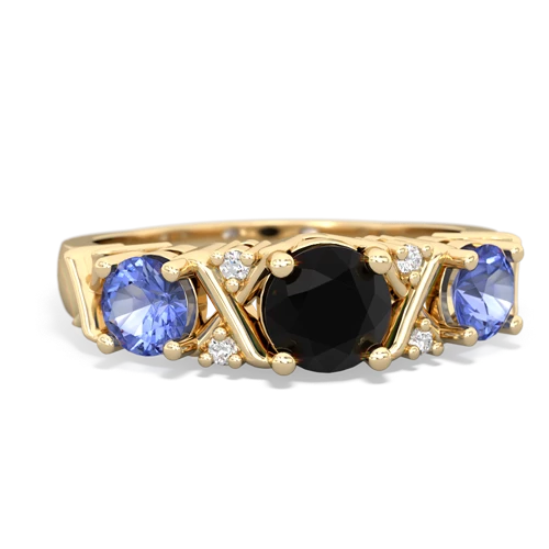 onyx-tanzanite timeless ring