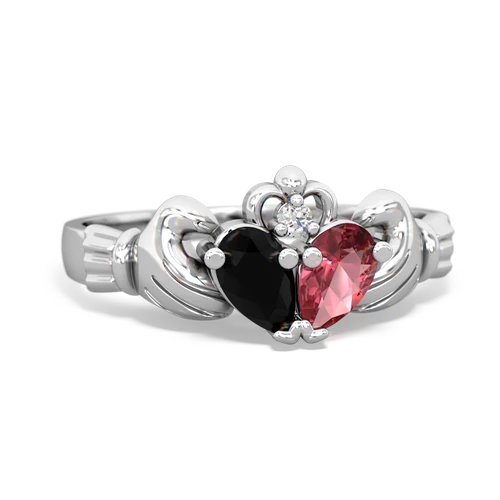 onyx-tourmaline claddagh ring