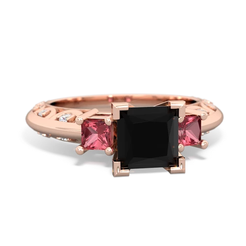 onyx-tourmaline engagement ring