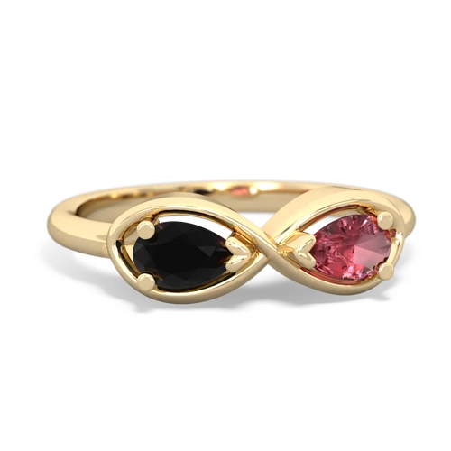 onyx-tourmaline infinity ring