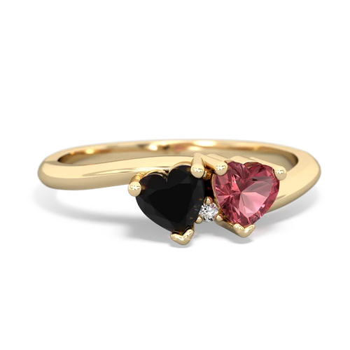 onyx-tourmaline sweethearts promise ring