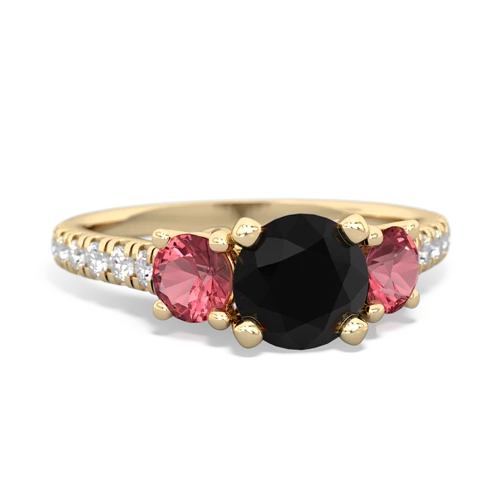 onyx-tourmaline trellis pave ring