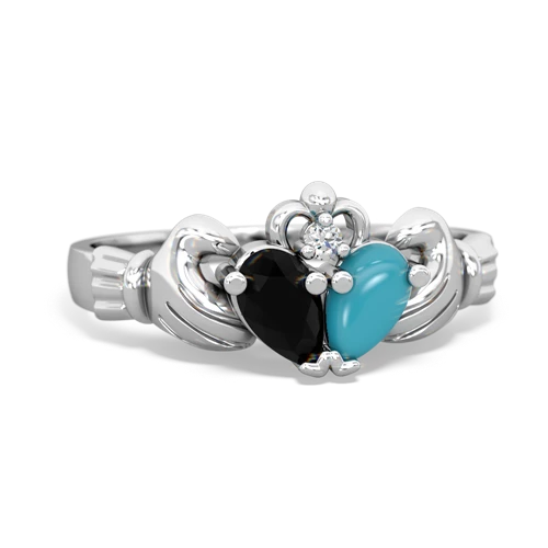 onyx-turquoise claddagh ring