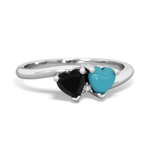 onyx-turquoise sweethearts promise ring