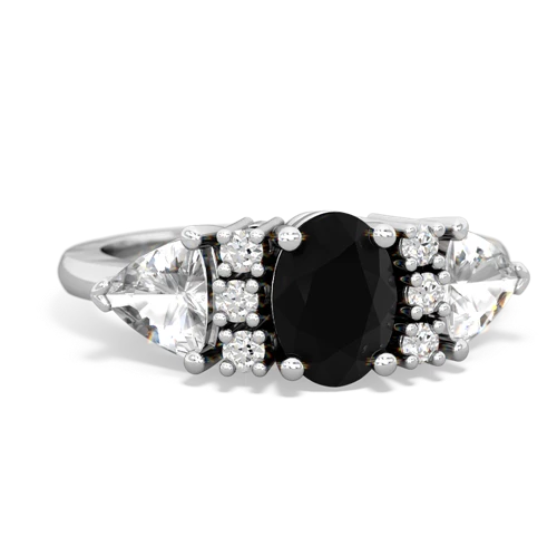 onyx-white topaz timeless ring