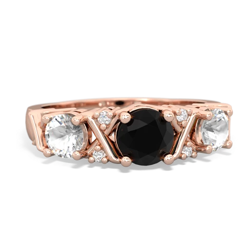 onyx-white topaz timeless ring