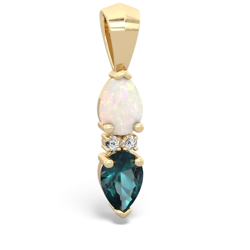 opal-alexandrite bowtie pendant