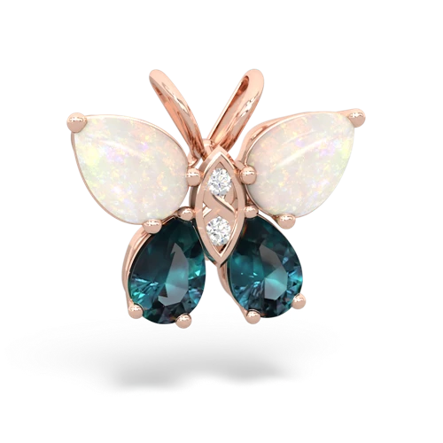 opal-alexandrite butterfly pendant