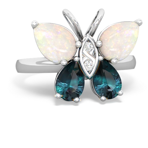 opal-alexandrite butterfly ring