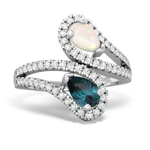 opal-alexandrite pave swirls ring