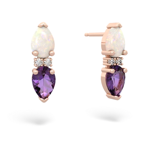 opal-amethyst bowtie earrings