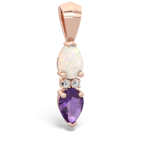 opal-amethyst bowtie pendant